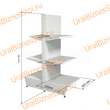 Торговый островной стеллаж 1450*500*900 3 полки - uralbiznesstroi.ru – Санкт-Петербург