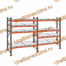 Стеллаж с выкатными платформами  2000*3600*1050 4 яруса 16 платформ - uralbiznesstroi.ru – Санкт-Петербург