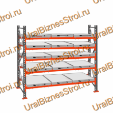 Стеллаж с выкатными платформами  3000*2700*1050 5 яруса 15 платформ - uralbiznesstroi.ru – Санкт-Петербург
