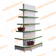 Стеллаж островной с торцевыми полками 2350*400*900 6 полок - uralbiznesstroi.ru – Санкт-Петербург