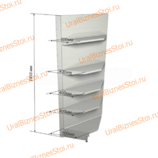Торговый угловой стеллаж 2350*500*900 5 полок - uralbiznesstroi.ru – Санкт-Петербург