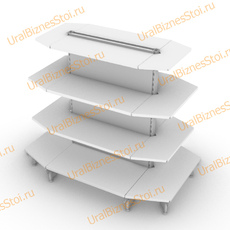 Стеллаж островной с торцевыми полками 2350*400*600 4 полки - uralbiznesstroi.ru – Санкт-Петербург