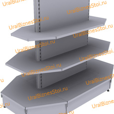 Стеллаж островной с торцевыми полками 1950*300*600 3 полки - uralbiznesstroi.ru – Санкт-Петербург