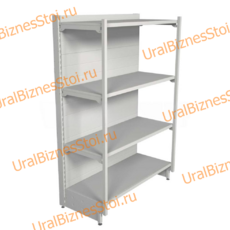 Торговый пристенный стеллаж с передней стойкой 1450*300*600 4 полки - uralbiznesstroi.ru – Санкт-Петербург