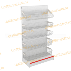Торговый стеллаж с корзиной 1950*500*900 - uralbiznesstroi.ru – Санкт-Петербург