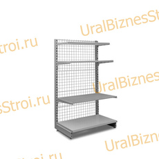Торговый пристенный стеллаж сеткой 1950*400*600 4 полки - uralbiznesstroi.ru – Санкт-Петербург