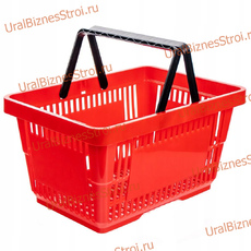 Корзина-пластик (20л) с 2-я ручк, цвет-красный - uralbiznesstroi.ru – Санкт-Петербург