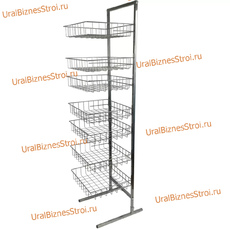 Стойка прикассовая 1800х400х450 , 7 корзин - uralbiznesstroi.ru – Санкт-Петербург