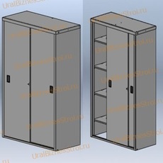 Шкаф архивный купе 2000*2000*450 двухсекционный 2 раздвижные двери - uralbiznesstroi.ru – Санкт-Петербург