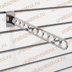 F 106 Кронштейн наклонный с 11-ю отверстиями, 400 мм., хром - uralbiznesstroi.ru – Санкт-Петербург