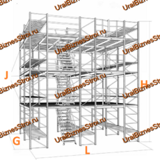 Мезонинный стеллаж 30м*16м 2 этажа 960 м2 - uralbiznesstroi.ru – Санкт-Петербург