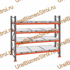Стеллаж с выкатными платформами  3000*2700*1050 4 яруса 12 платформ - uralbiznesstroi.ru – Санкт-Петербург