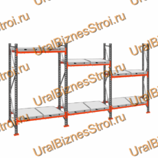 Стеллаж с выкатными платформами  3000*5400*1050 2 яруса 12 платформ - uralbiznesstroi.ru – Санкт-Петербург