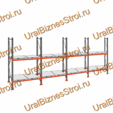 Стеллаж с выкатными платформами  3000*7200*1050 2 яруса 16 платформ - uralbiznesstroi.ru – Санкт-Петербург