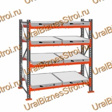 Стеллаж с выкатными платформами  2500*1800*1050 4 яруса 8 платформ - uralbiznesstroi.ru – Санкт-Петербург