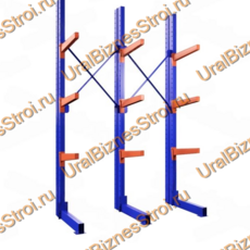 Стеллаж консольный односторонний 3500x1650x1270 мм тяжелый 4 яруса - uralbiznesstroi.ru – Санкт-Петербург