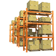 Паллетный стеллаж 4000*1050*3600 3 яруса 700 кг на ярус - uralbiznesstroi.ru – Санкт-Петербург