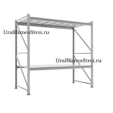 Грузовой стеллаж 2040*600*2500 2 яруса навесных с настилом (оцинк.) - uralbiznesstroi.ru – Санкт-Петербург