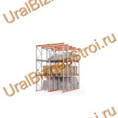 Стеллаж набивной паллетный (4500х3060х6000 мм), 2 линии, 3 яруса - uralbiznesstroi.ru – Санкт-Петербург
