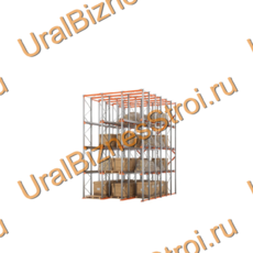 Стеллаж набивной паллетный (7000х4540х6000 мм), 3 линии, 4 яруса - uralbiznesstroi.ru – Санкт-Петербург