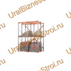 Стеллаж паллетный набивной (4000х3060х1800 мм), 2 линии, 2 яруса - uralbiznesstroi.ru – Санкт-Петербург