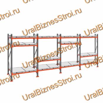Стеллаж с выкатными платформами  2000*7200*1050 3 яруса 24 платформы - uralbiznesstroi.ru – Санкт-Петербург