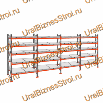 Стеллаж с выкатными платформами  2500*7200*1050 5 ярусов 40 платформ - uralbiznesstroi.ru – Санкт-Петербург
