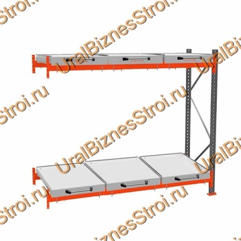 Стеллаж с выкатными платформами дополнительная секция 3000*2700*1050 2 яруса 6 платформ - uralbiznesstroi.ru – Санкт-Петербург