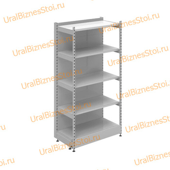 Торговый пристенный стеллаж с передней стойкой 1950*600*900 5 полок - uralbiznesstroi.ru – Санкт-Петербург