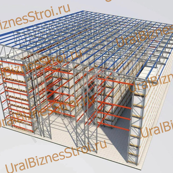 Самонесущий склад 7000*20000*7000мм 3 яруса - uralbiznesstroi.ru – Санкт-Петербург