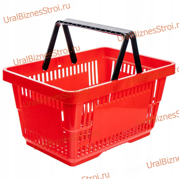 Корзина-пластик (20л) с 2-я ручк, цвет-красный - uralbiznesstroi.ru – Санкт-Петербург