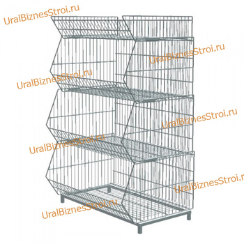 Горка из корзин (КОШ) складная, 3+1 облегченная - uralbiznesstroi.ru – Санкт-Петербург