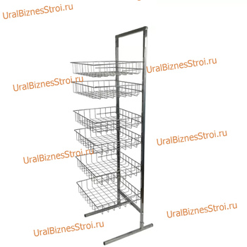 Стойка прикассовая 1800х800х400 , 6 корзин - uralbiznesstroi.ru – Санкт-Петербург