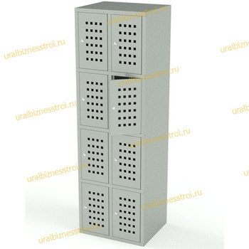  Шкаф сумочный разборный 600х500х1850 (ШхГхВ) 2х секционный 8-ячеечный S-0,8 мм - uralbiznesstroi.ru – Санкт-Петербург