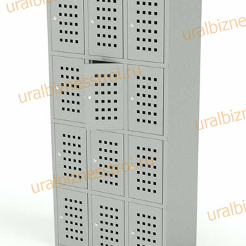  Шкаф сумочный разборный 900х500х1850 (ШхГхВ) 4х секционный 12-ячеечный S-0,7 мм - uralbiznesstroi.ru – Санкт-Петербург