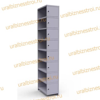  Шкаф сумочный разборный 400х500х1850 (ШхГхВ) 1х секционный 8-ячеечный S-0,7 мм (Дополнительная секция) - uralbiznesstroi.ru – Санкт-Петербург