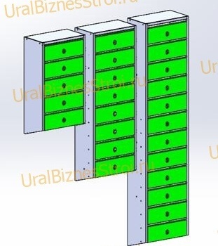 Ящик почтовый 800*200*320 наклонный - uralbiznesstroi.ru – Санкт-Петербург