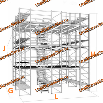 Мезонинный стеллаж 30м*16м 2 этажа 960 м2 - uralbiznesstroi.ru – Санкт-Петербург