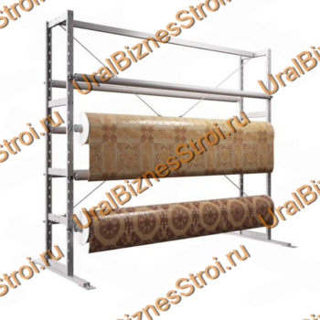 Стеллаж для линолеума 2000*4420*800 на 8 валов двухсторонний - uralbiznesstroi.ru – Санкт-Петербург
