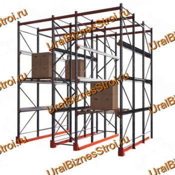 Стеллаж набивной паллетный (5000х4540х5000 мм), 3 линии, 3 яруса - uralbiznesstroi.ru – Санкт-Петербург