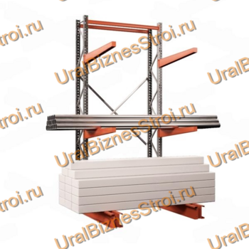 Стеллаж консольный односторонний 3000x1150x1070 мм легкий 3 яруса - uralbiznesstroi.ru – Санкт-Петербург