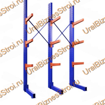 Стеллаж консольный односторонний 2000x1650x1270 мм тяжелый 4 яруса - uralbiznesstroi.ru – Санкт-Петербург