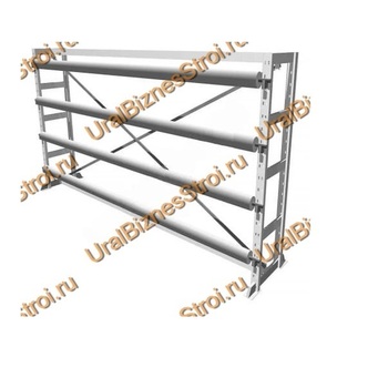Стеллаж для линолеума 2000*4420*600 на 4 вала односторонний - uralbiznesstroi.ru – Санкт-Петербург