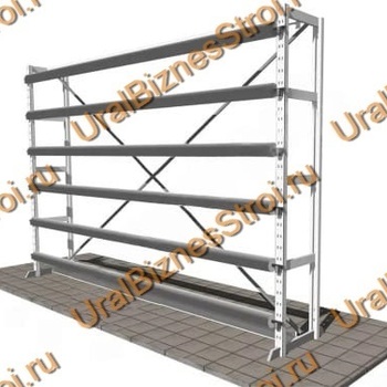Стеллаж для линолеума 3000*4420*600 на 6 валов односторонний - uralbiznesstroi.ru – Санкт-Петербург