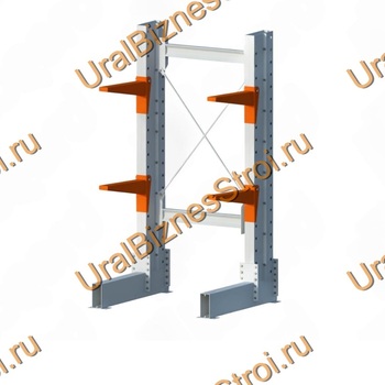 Стеллаж консольный односторонний 2000x1150x1070 мм тяжелый 3 яруса - uralbiznesstroi.ru – Санкт-Петербург
