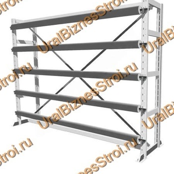 Стеллаж для линолеума 2500*4420*600 на 5 валов односторонний - uralbiznesstroi.ru – Санкт-Петербург